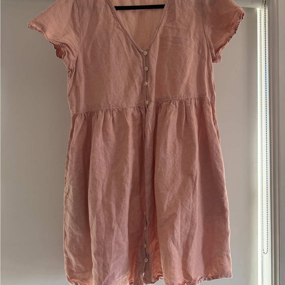 Pink Button-Down Romper - image 1